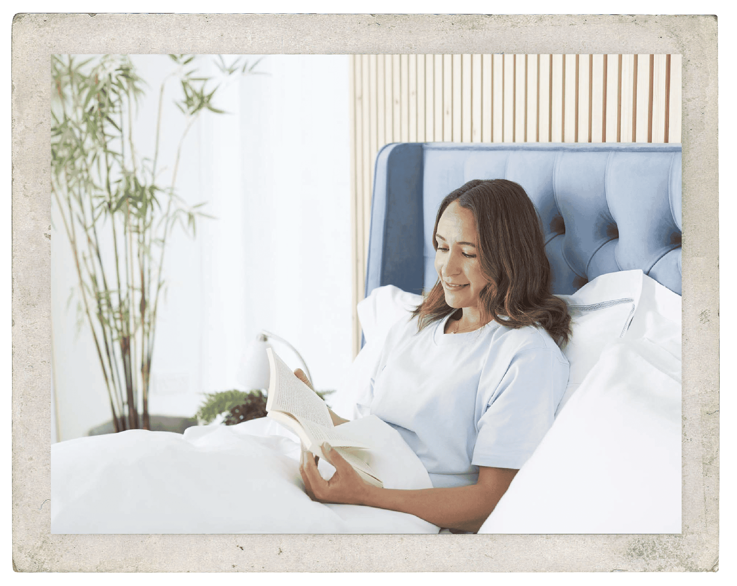 Dame Jessica Ennis Hill reading in bed